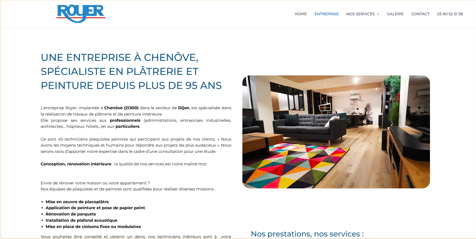 Avant : ancien site Royer21 avant refonte